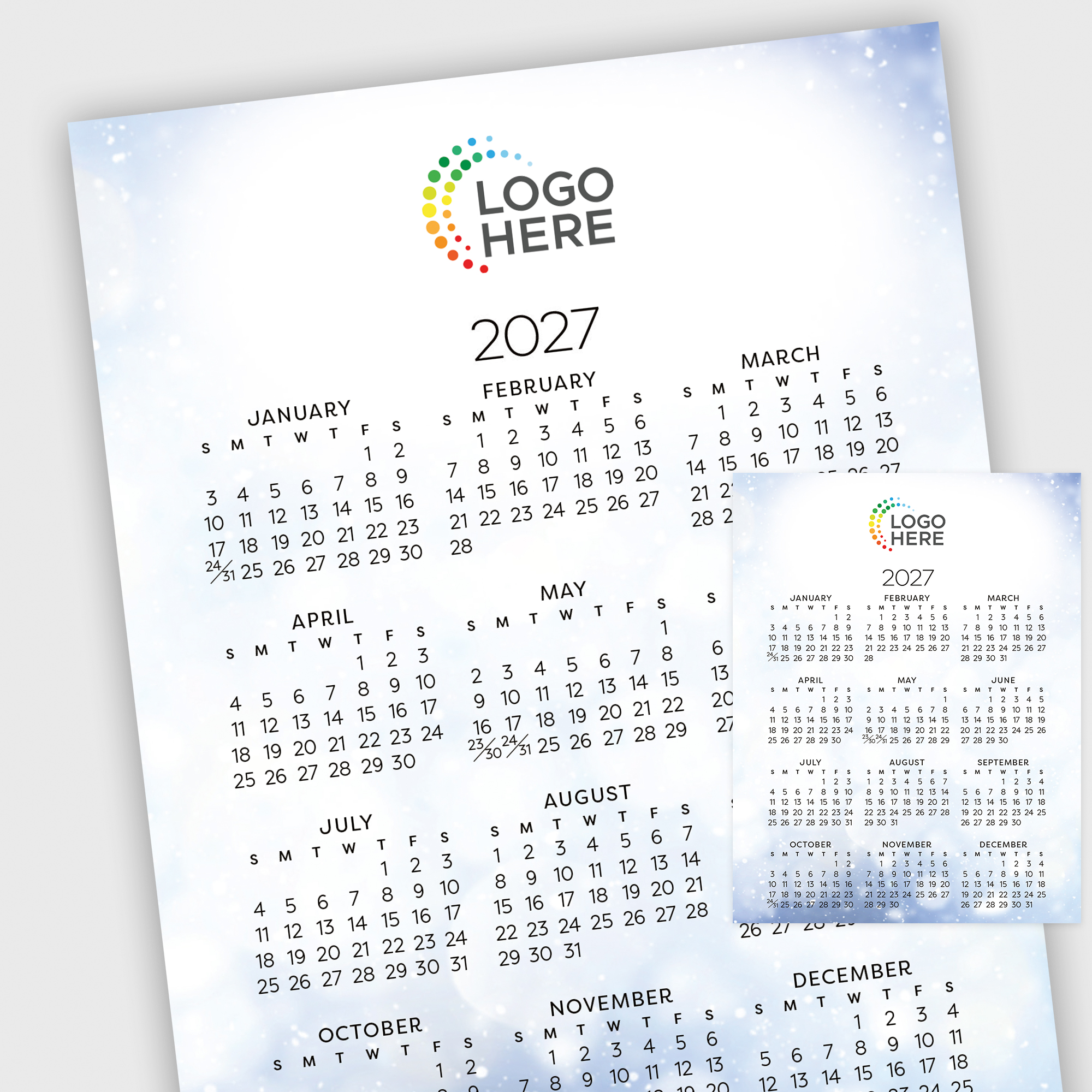 Breezy Bokeh Promo Calendar D3494Q-4B